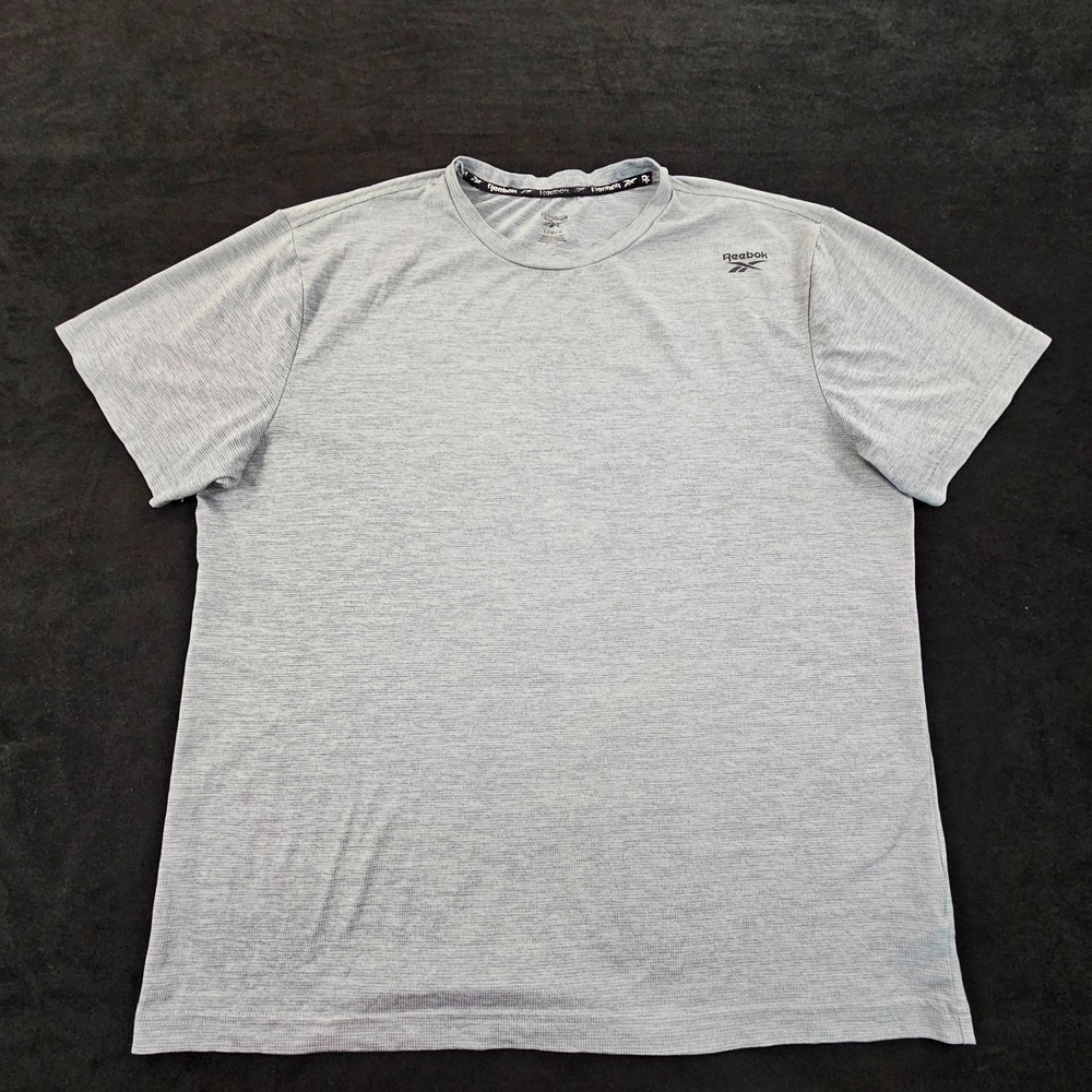 Reebok Gray Short Sleeve Performance T-Shirt Men's L